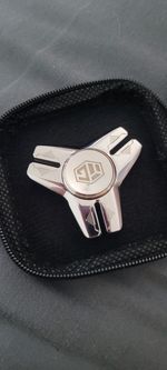 Metal Fidget Spinner Stress Relief ADHD Adult Toy Silver Excellent Condition