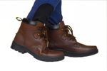 Brown Premium Leather Short Ankle Laced Boots Thick Sole Winter Wear