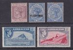 Gibraltar QV, GVI MM Stamps. Inc Broken N, Better Perfs. Cat approx £580.