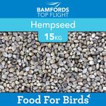 Hemp Seed 15kg Standard Size Wild Bird Feed Enjoyed By Finches Carp Fishing