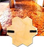 POLYURETHANE RUBBER STAMP Mat STONE Flower for Printing on CONCRETE 
