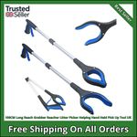 109CM Long Reach Grabber Reacher Litter Picker Helping Hand Held Pick Up Tool UK