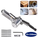 Air Belt Sander Finger File Tool 10mm 330mm Sanding Buffing with Sanding Belts