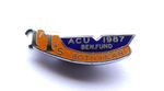 1987 ACU BENEVOLENT FUND ISLE OF MAN TT BADGE - IoM MANX T.T. RACES