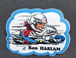 Ron Haslam sticker on Mal Carter's 500 Suzuki 