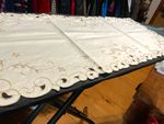 Cream runner with embroidery 14x36”