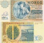 Gabris Norway 190 Kroner 2022 Bjornstjerne Bjornson Fantasy Banknote sign