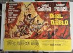 Dual At Diablo. Western Cinema  Poster. 40x30 James Garner & Sidney Poitier VG.