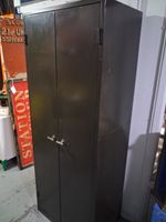 Vintage Industrial Steel 1960s Large Two Door Cabinet Locker