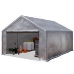 TOOLPORT 3x4 m - 5x10 m Storage tent shelter garage tent PE tarpaulin 350 N grey