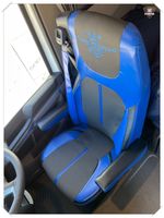SEAT COVERS DAF XF / XG / XG+ ECO LEATHER SEAT COVERS NEW DESIGN !!!! blue TRUCK