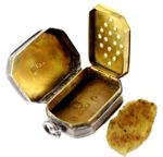 Rare Georgian Solid Silver Vinaigrette & Sponge - Wardell & Kempson 1808-19