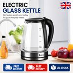 2000W Electric Glass Kettle Fast Boil With UK Plug | 1.8L | HD-1857-A 220V