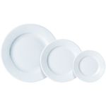 6x Porcelite Wide Rim Dessert. Dinner   Plate 9""/ 23cm for Restaurant, Hotel
