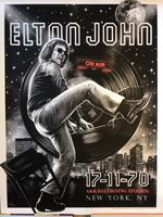 ELTON JOHN VERY RARE 50TH ANNIVERSARY POSTER NEW YORK PEARL EDITION #20/50