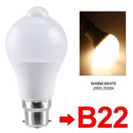 PIR Motion Sensor LED Smart Lamp Bulb Globe Auto ON/OFF Energy Saving Light UK