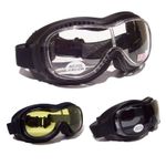 OVER GLASSES (OTG) Anti-Fog Motorcycle Biker Goggles| Shatterproof UV400 Lenses