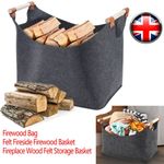 Log Basket/Fire Wood Storage Fireplace Kindling Box Old Apple Crate Firewood Bag
