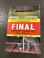 1971 FA Cup Final Matchday Programme Wembley, Arsenal v Liverpool