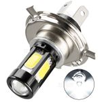 H4 HS1 LED Bulb 6000K White Motorcycle Headlight LED Hi-Lo Beam Light Lamp Bulbs