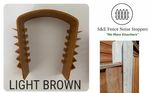 THE ORIGINAL FENCE NOISE STOPPERS (BAG of 12) *LIGHT BROWN* - STOPS RATTLING