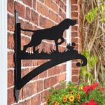 New German Shorthaired Pointer Dog Iron Hanging Basket Bracket - 44cm x 33cm