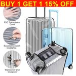Travel Clear PVC Waterproof Luggage Cover Trolley Suitcase Protector 18"-30" UK