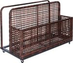 43.3"  Outdoor Storage Box Rattan Garden Cushion Organizer Patio Deck Cabinet