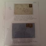1842 & 1852 GB Postal History 1d Red Imperf Maltese Cross 4 Margins Covers Lot 