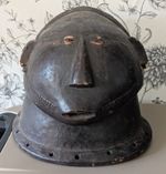 Vintage African Tabwa Musangwe Style Helmet Mask – Congo DRC Carved Wood Tribal