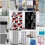 Waterproof Polyester Bathroom Shower Shower Curtain Printed Fabric With 12 Hook
