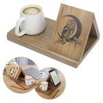 Premium Wooden Book Stand Holder Organiser - Space Saving Natural Wood 