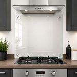 Clear Glass Splashback 6mm Toughened Heat Resistant Kitchen Cooker Hob Panel