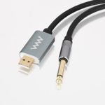 6.35mm TS Jack to USB A Guitar Cable 3m Electric Instrument Lead
