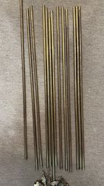 13 Antique Brass Stair Rods –Original Period Stair Carpet Rods