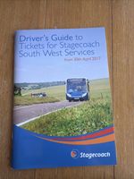Stagecoach South West Bus Drivers Guide Book Ticket Guide Book April 2017
