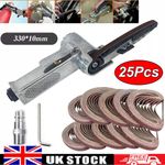 Air Belt Sander Finger File Tool 10mm 330mm Sanding Buffing with Sanding Belts