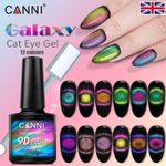 9D CAT EYE NAIL GEL POLISH GALAXY Chameleon UV LED Soak Off Magnetic CANNI UK