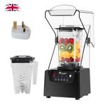 2L Commercial Smoothie Blender Countertop Silent Blender with Sound Enclosure UK