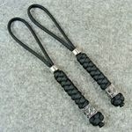 2 Pack Handmade 550 Paracord Knife Lanyard With Steel Beads / Knife Pendant