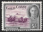 Gold Coast, Scott #140, 5sh King George VI, MLH