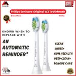 Philips Sonicare W2 White Toothbrush Heads HX6062/10 Genuine 2 Pack