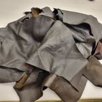 Mixed Box Of Genuine Dark Brown Leather 1KG Offcuts Job lot Leather Craft