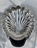Large Vintage Christofle Fleuron Silver Plated Clam Shell Serving Dish France 34