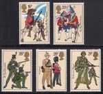 GB 1983 British Army Uniforms set SG 1218-1222 MNH mint *COMBINED POSTAGE*