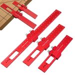 Precision T-Type Pocket Ruler Inch & Metric Measuring Tool with Slide Stop