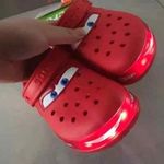 Hot  Kid’s LIGHT-UP Lightning McQueen Croc  Kid Shoe Clog C9-J3 Siz