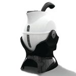 White and Black Uccello Electric Kettle The Easy Pour Safe Tipping Kettle