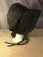 Black Victorian Tudor fancy dress Bonnet ideal For School Trips  One Size  New