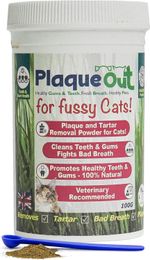 PLAQUE OUT® 100g for FUSSY Cats - Plaque Off Bad Breath Tartar Plaque Removal!